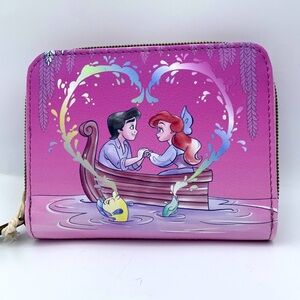Loungefly Disney The Little Mermaid Kiss the Girl Zipper Wallet NWT